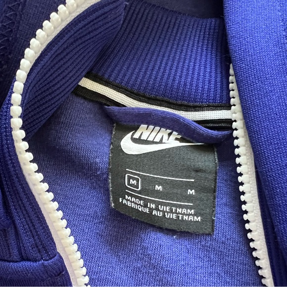 Women's Nike with White trim Full Zip hoodie Jacket blue - Picture 2 of 5